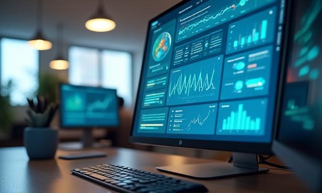 Tableau de bord analytique RH sur écran d’ordinateur